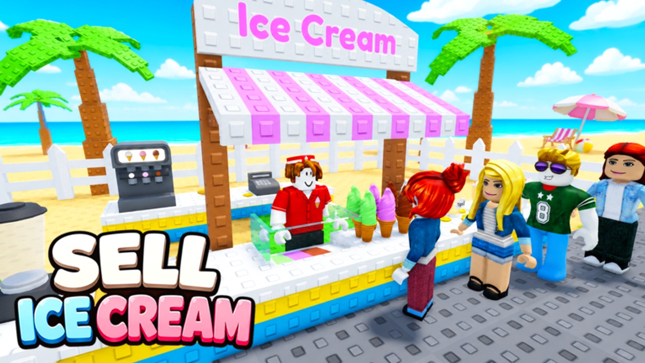 Visão geral do terreno tycoon de Sell Ice Cream e loja automatizada de sobremesas